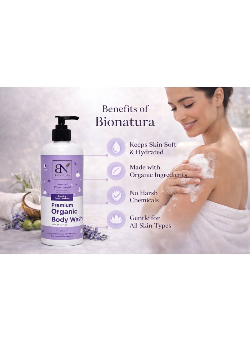 Bionatura Lavender Body Wash – 500mL | Gentle, Plant-Based Cleanser with Natural Lavender | Hydrating, Vegan & Paraben-Free - Image 3